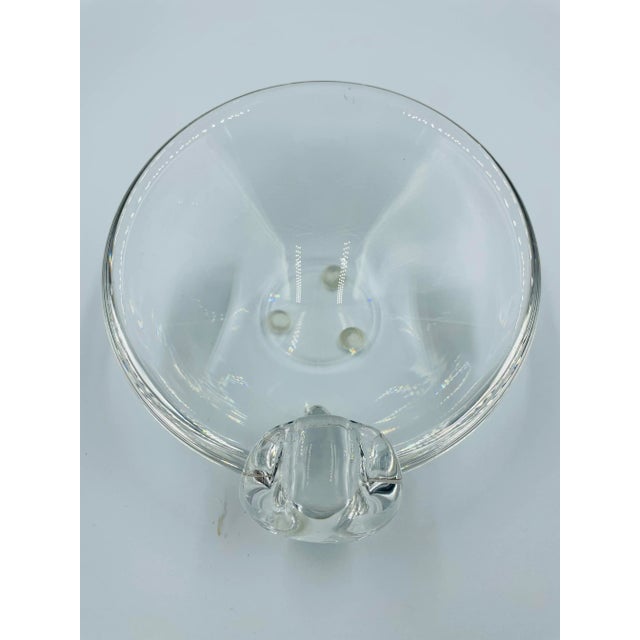 Abstract Mid 20th Century Steuben Crystal Modernist Bowl Ashtray For Sale - Image 3 of 13
