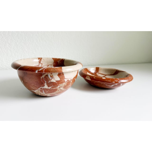 1970s Fratelli Mannelli Italian Marble Bowls - A Set of 2 For Sale - Image 9 of 14