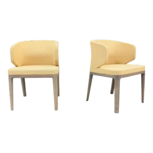 Contemporary Khodi Feiz for Geiger a Line Wing-Back Guest Side Chairs - a Pair