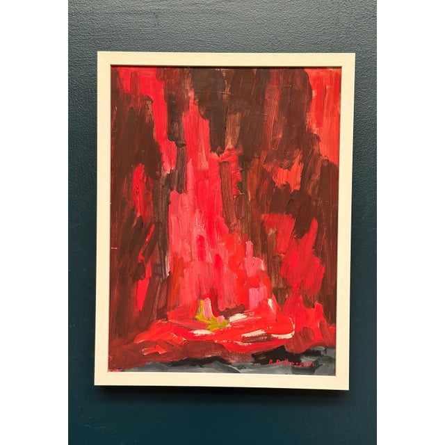 Rune Pettersson, Abstract Composition in Red, 1950s, Oil on Panel, Framed For Sale - Image 17 of 18