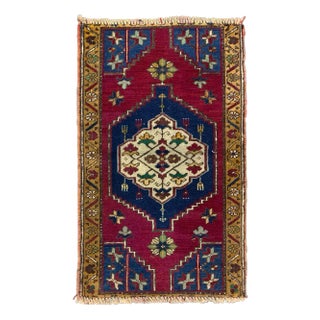 Small Vintage Turkish Rug For Sale