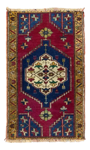 Small Vintage Turkish Rug