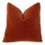 Plush Burnt Red Down Filled Mohair Pillow For Sale