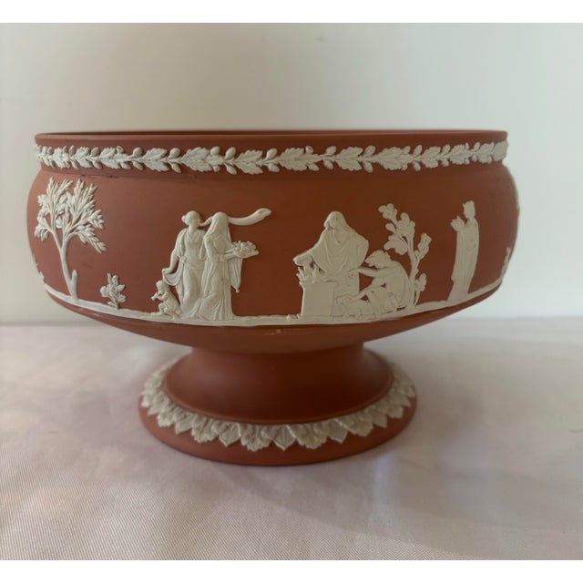 Terra Cotta Rare Vintage 1957 Wedgwood Terra Cotta Round Footed Imperial Bowl For Sale - Image 8 of 9