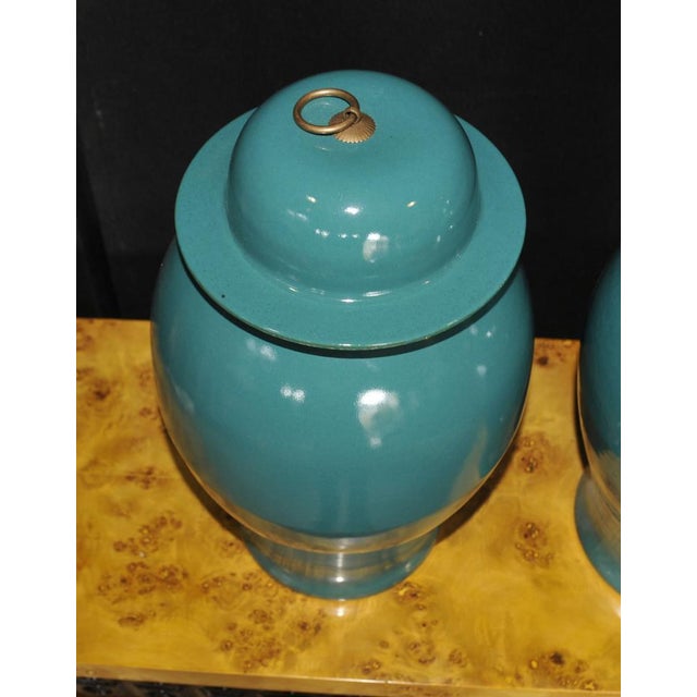 Chinese Kangxi Porcelain Ginger Urns, Set of 2 For Sale - Image 4 of 7