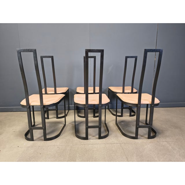 Postmodern Dining Chairs by Gastone Rinaldi for Thema, Italy, 1980s, Set of 6 For Sale - Image 14 of 15