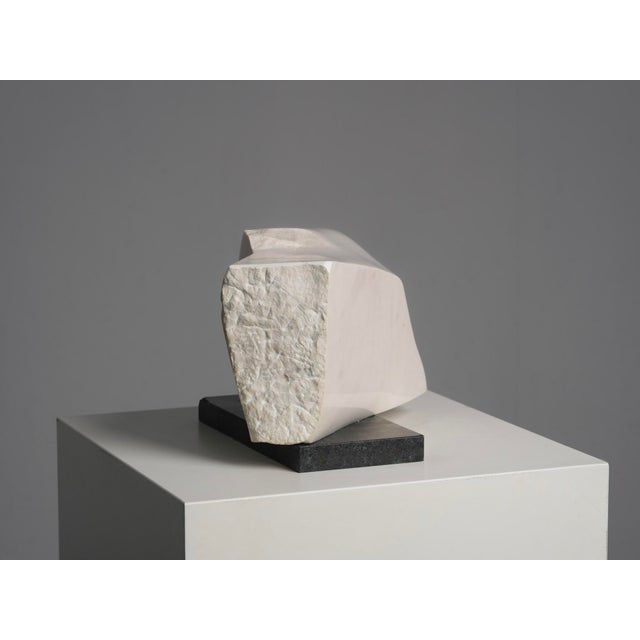 Unknown, Noise Abstract Carved Marble Sculpture, 1990s, Stone and Marble For Sale - Image 3 of 11