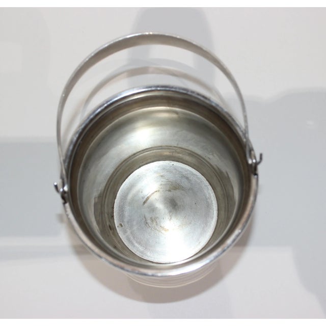 Personal Ice Bucket 1930s Streamline Moderne Silver Plated Hallmarks For Sale In Miami - Image 6 of 11