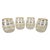 Vintage Striped Gold Lowballs- Set of 4 For Sale