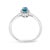 10K White Gold 5X3MM Oval Blue Topaz and Diamond Accent Halo Ring (I-J Color, I1-I2 Clarity) - Ring Size 7.5 For Sale In New York - Image 6 of 7