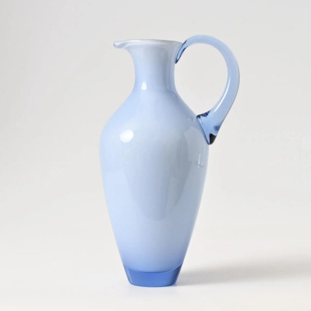 1960s Light Blue Opaline Glass Vase from Holmegaard, 1960s For Sale - Image 5 of 10
