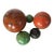 Antique 19th Century English Regency Anglo Indian Painted Stacked Balls - Set of 5 For Sale