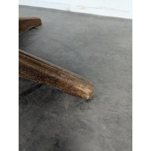 Brown Round Teak Table with Extension For Sale - Image 8 of 11