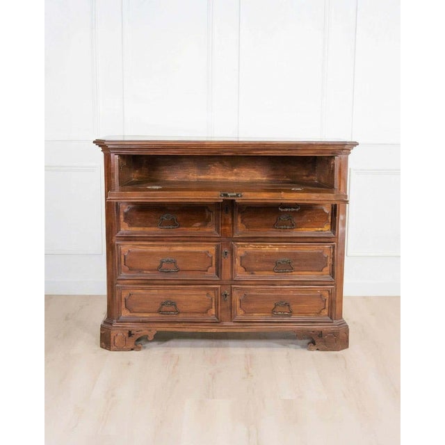 Walnut Chest Of Drawers, Lombardy, Early 18th Century For Sale - Image 4 of 9
