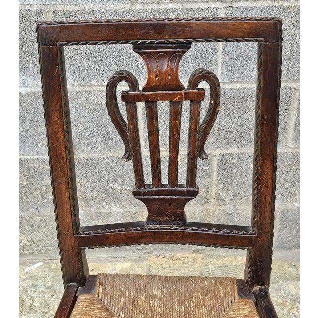 18th Century Hand-Crafted Wanut and Rush Collector's Side Chair For Sale - Image 9 of 9