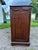 Brown Vintage Carved Mahogany Sideboard / Bar Cabinet With Gold-Tooled Leather For Sale - Image 8 of 12