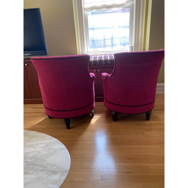 Contemporary Henredon by Celerie Kembel Pink Accent Chairs - Set of 2 For Sale - Image 3 of 5