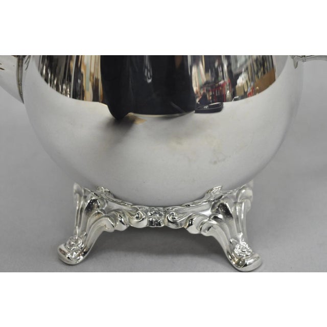 Vintage Oneida Victorian Style Silver Plated Victorian Teapot Coffee Pot For Sale - Image 9 of 13