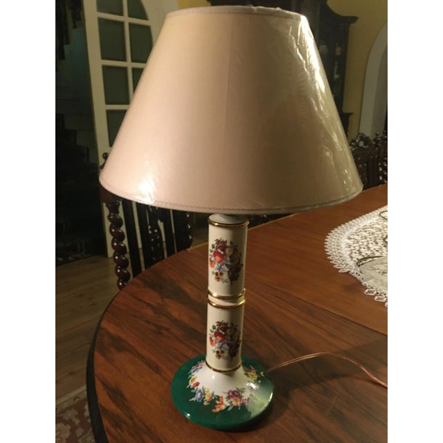 Porcelain Table Lamp, 1980s, in Very Good conditions. Designed 1980 to 1989 European Plug (up to 250V).The wiring of this...