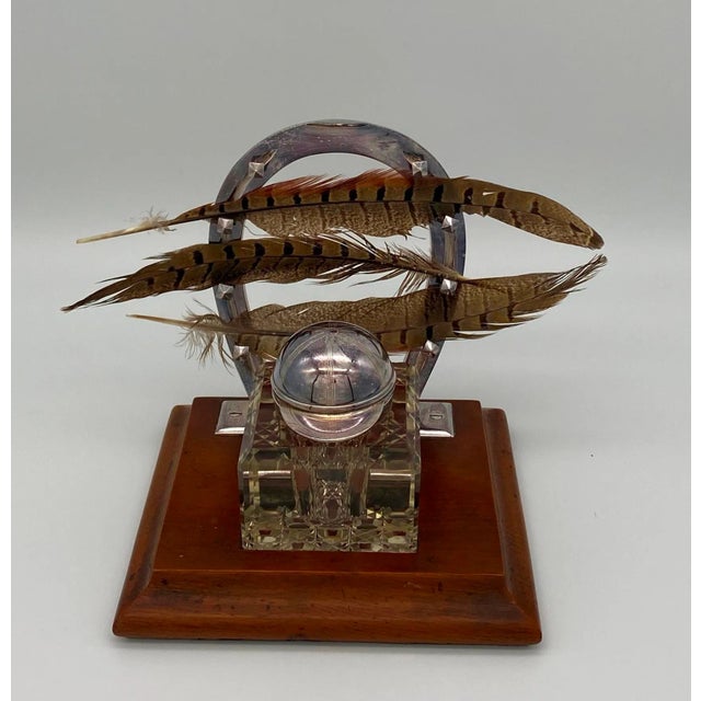 Antique English Equestrian Inkwell For Sale - Image 9 of 9