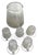 Mid 20th Century Mid 20th Century Glass Faux Oak Wood Pale Ice Bucket - A Set of 7 For Sale - Image 5 of 9