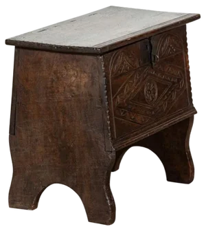 18th Century Irish Oak Bible Box Coffer Stool