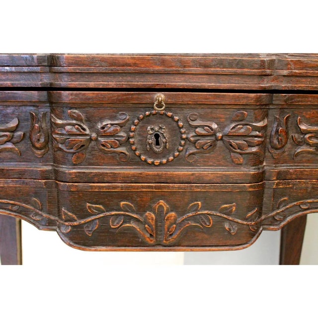 Early 20th Century Provincial Carved Louis XVI Style Small Commode For Sale - Image 5 of 9