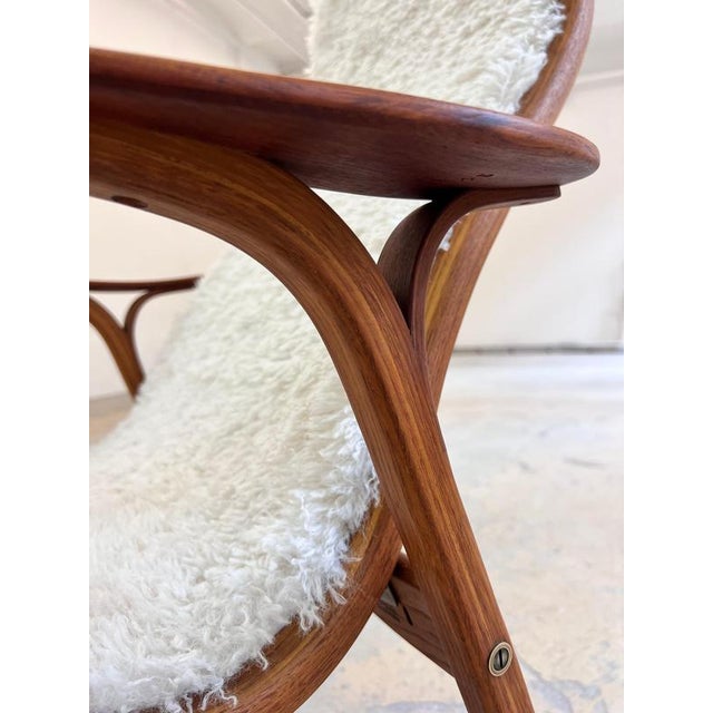 Lamino Armchair with Fur Upholstery by Yngve Ekström for Swedese For Sale - Image 9 of 11