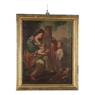 Allegory of Charity, Oil on Canvas For Sale
