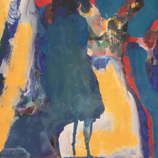 1960s 'Study in Marigold and Indigo, 1960' by Ruth Francken, Abstract Expressionist, New York, Paris, Oxford For Sale - Image 5 of 10