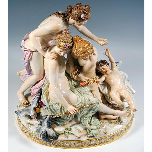Allegorical Group the Disarming of Cupid by E. Andresen for Meissen, Germany, 1890 For Sale - Image 12 of 15