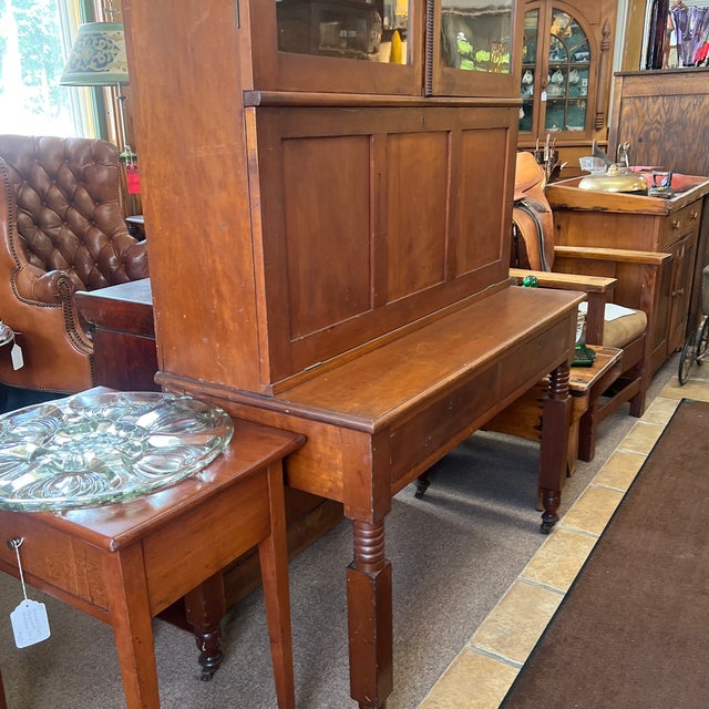 Late 19th Century Antique Plantation Desk Display Book Case Cabinet For Sale - Image 5 of 9