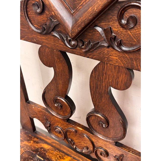 Antique Wooden Entry Hall Storage Tree For Sale - Image 11 of 12