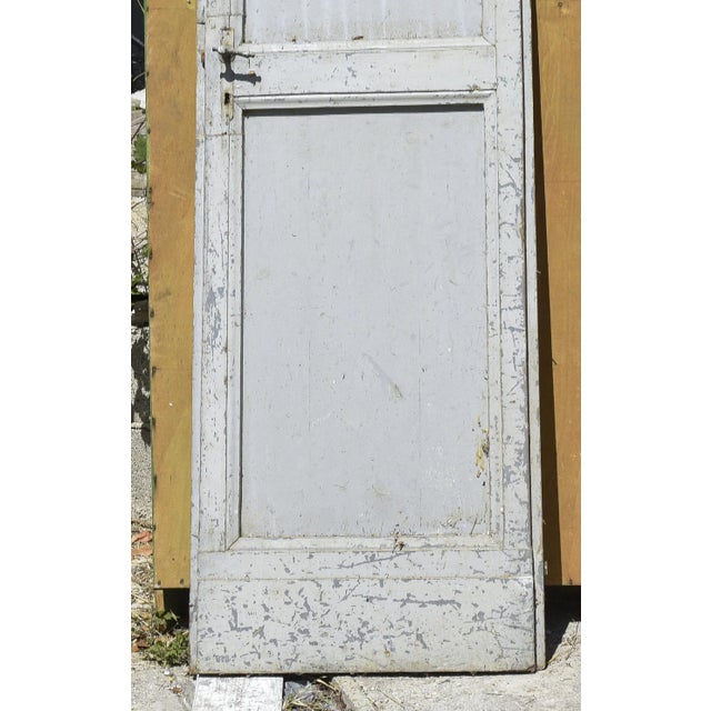 Italian Gray Painted Door, 1900 For Sale - Image 4 of 7