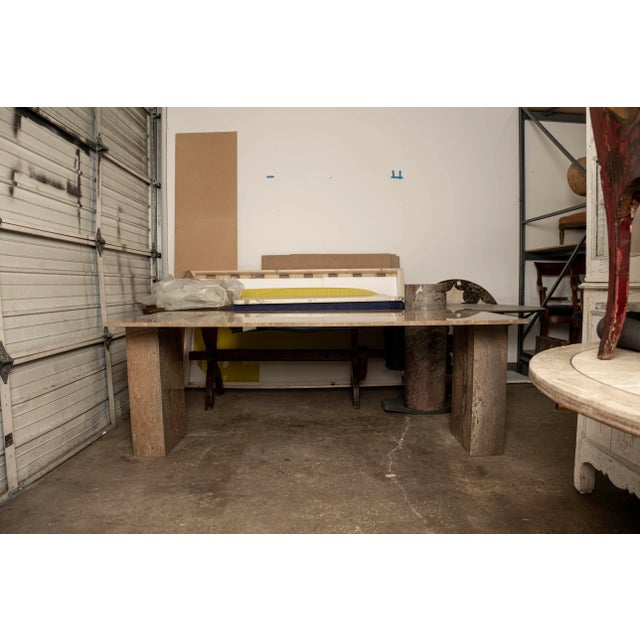 Italian Modern Travertine Center Table Or Desk Designed By Angelo Mangiarotti. Our versatile Italian Modern Walnut...