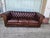 Brown 1970s Leather Chesterfield Loveseat Sofa For Sale - Image 8 of 8