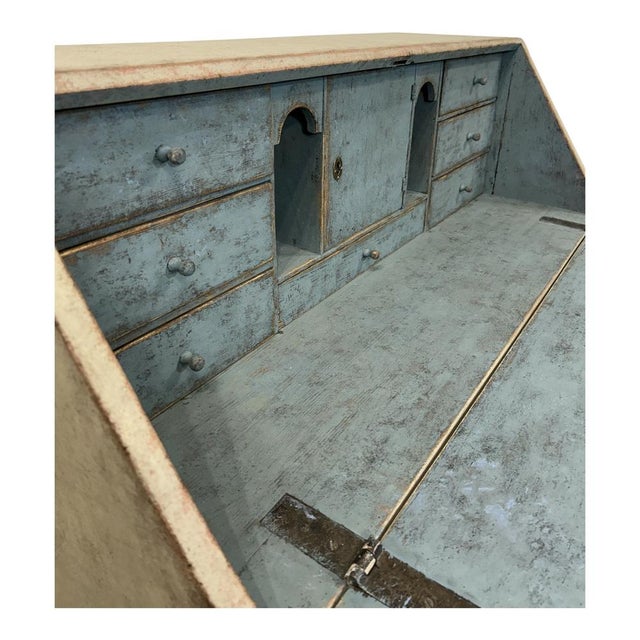 Antique Swedish Secretaire in Pine, 1830 For Sale - Image 5 of 9