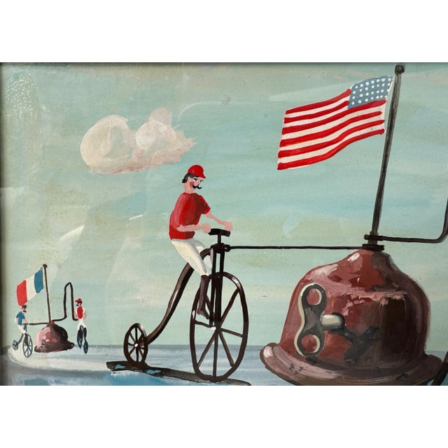 Naïve Painting for Christian Dior, Oil on Board, 1967 For Sale - Image 6 of 9