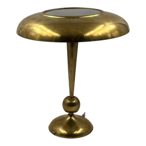 Oscar Torlasco, Mod. 143 Brass Table / Desk Lamp, Prod. Lumi, Italy 1950s