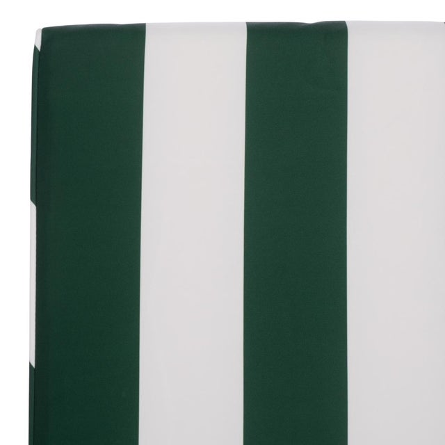 Sophie Chaise Lounge, Natural/Green Stripe For Sale In Philadelphia - Image 6 of 12