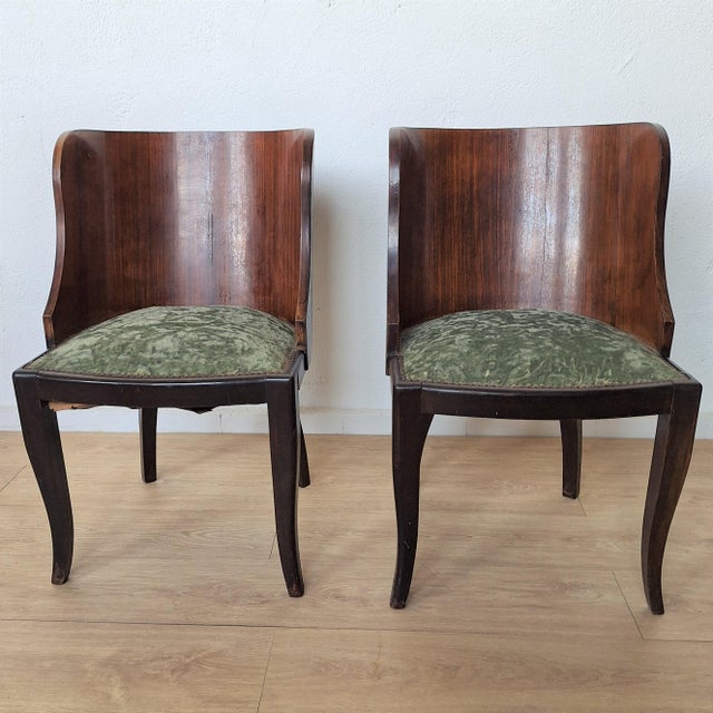 Art Deco Chairs, 1930s, Set of 2, in Very Good conditions. Designed 1920 to 1949