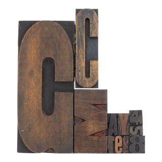 Antique Printer's Block Assemblage Sculpture, 1978 For Sale