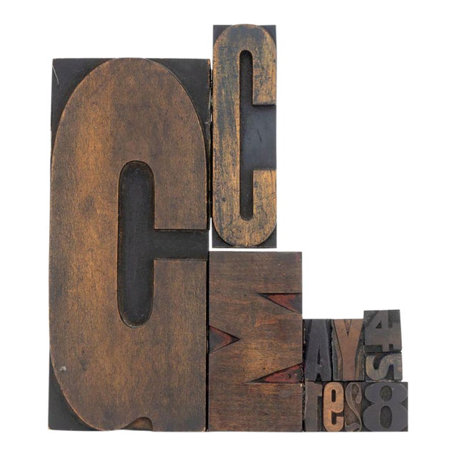 Antique Printer's Block Assemblage Sculpture, 1978 For Sale