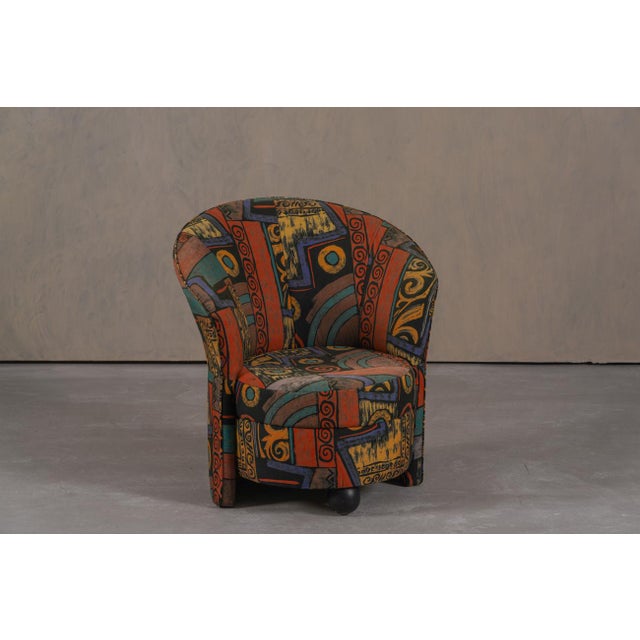 Postmodern Armchairs with Abstract Upholstery, Germany, 1980s, Set of 2 For Sale - Image 10 of 14