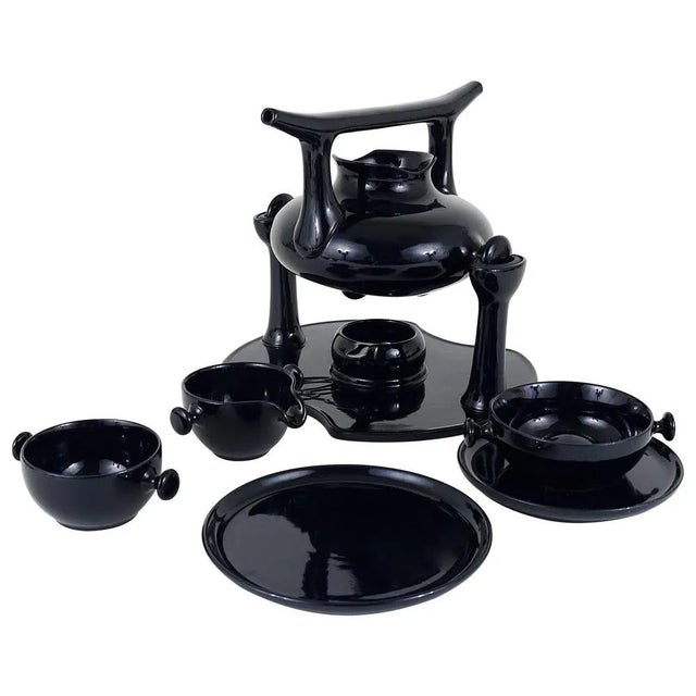 Zen Tea Set and Plates in Stoneware by Luigi Colani for Friesland, Germany, 1970s, Set of 25 For Sale - Image 11 of 11