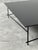 Contemporary Minimalist Black Glass Coffee Table with Industrial Metal Base For Sale - Image 3 of 11