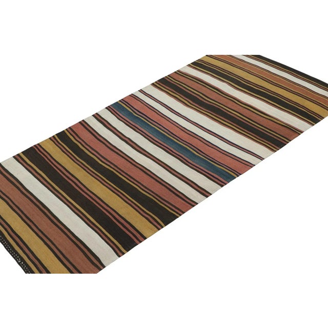 Rug & Kilim 1950s Vintage Shahsavan Persian Kilim With Multicolor Stripes, From Rug & Kilim For Sale - Image 4 of 8