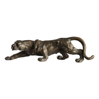 Bronze Panther Figurine For Sale