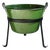 Vintage Hungarian Green Enamel Tub W/Iron Stand For Sale