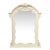 Carved and Arched Mirror in White Finish For Sale